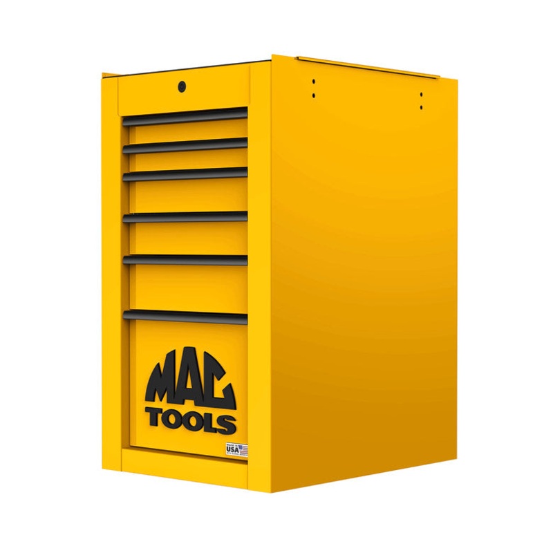 Tech Series 6-Drawer Side Cabinet with PowerTech Drawer - Sunburst Yellow