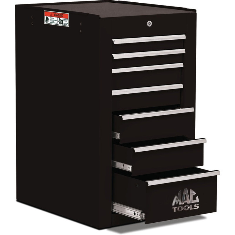 Tech Series 7-Drawer Side Cabinet - Galaxy Black