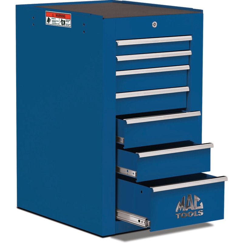Tech Series 7-Drawer Side Cabinet - Sapphire Blue