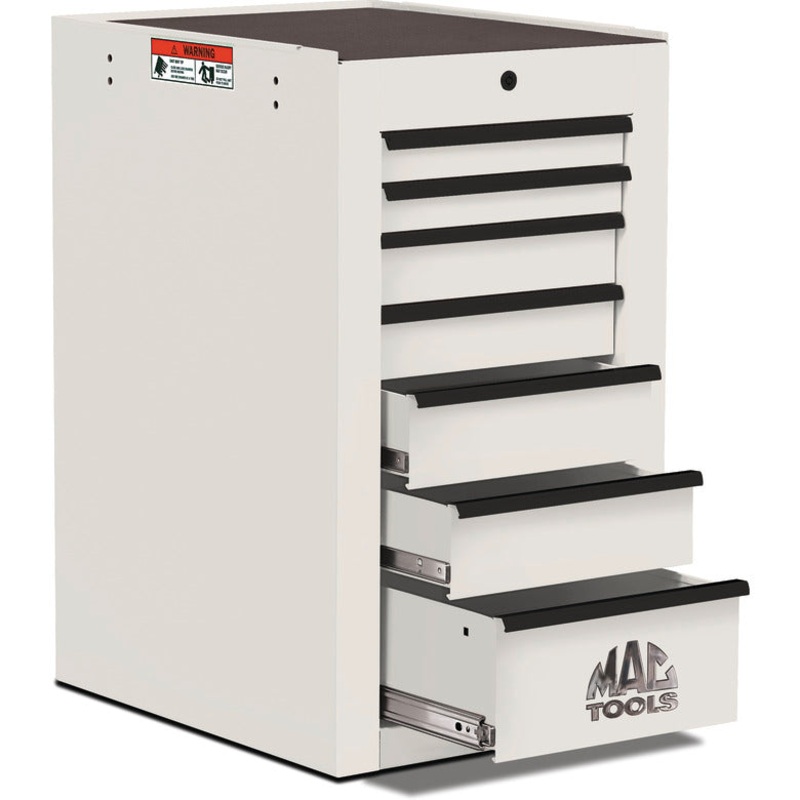 Tech Series 7-Drawer Side Cabinet - Titanium White