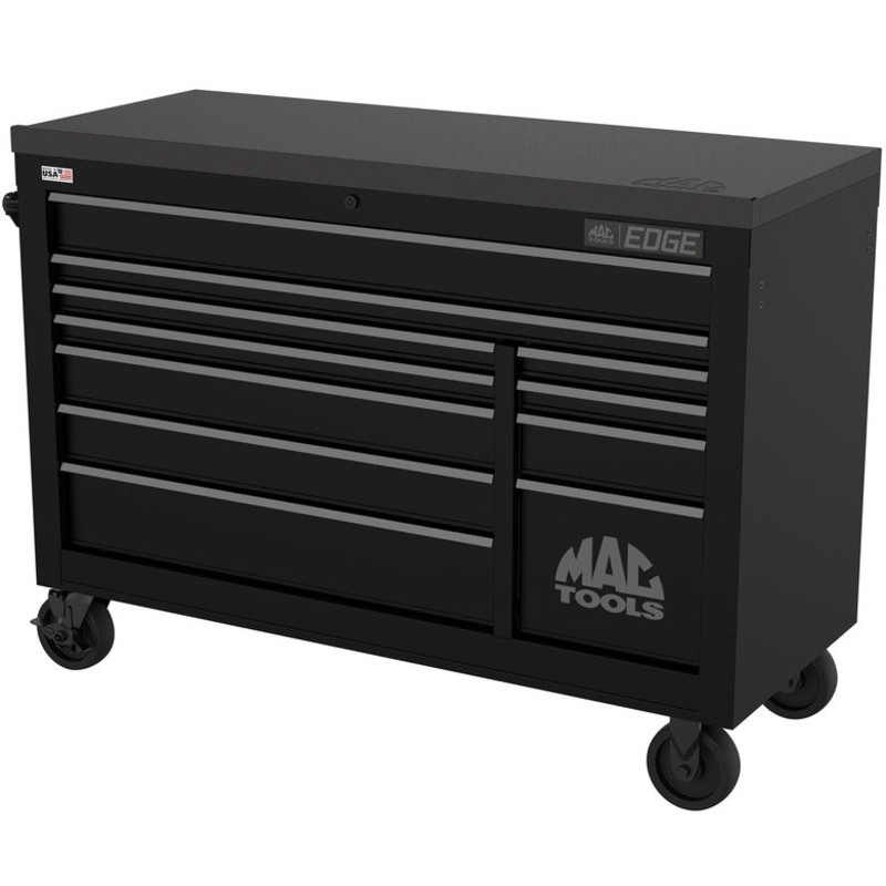 Edge 11-Drawer Workstation - Flat Black/Gunmetal Trim