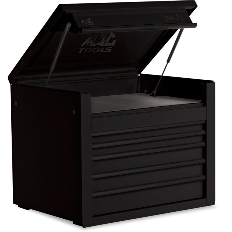 Tech Series 5-Drawer Top Chest - Flat Black