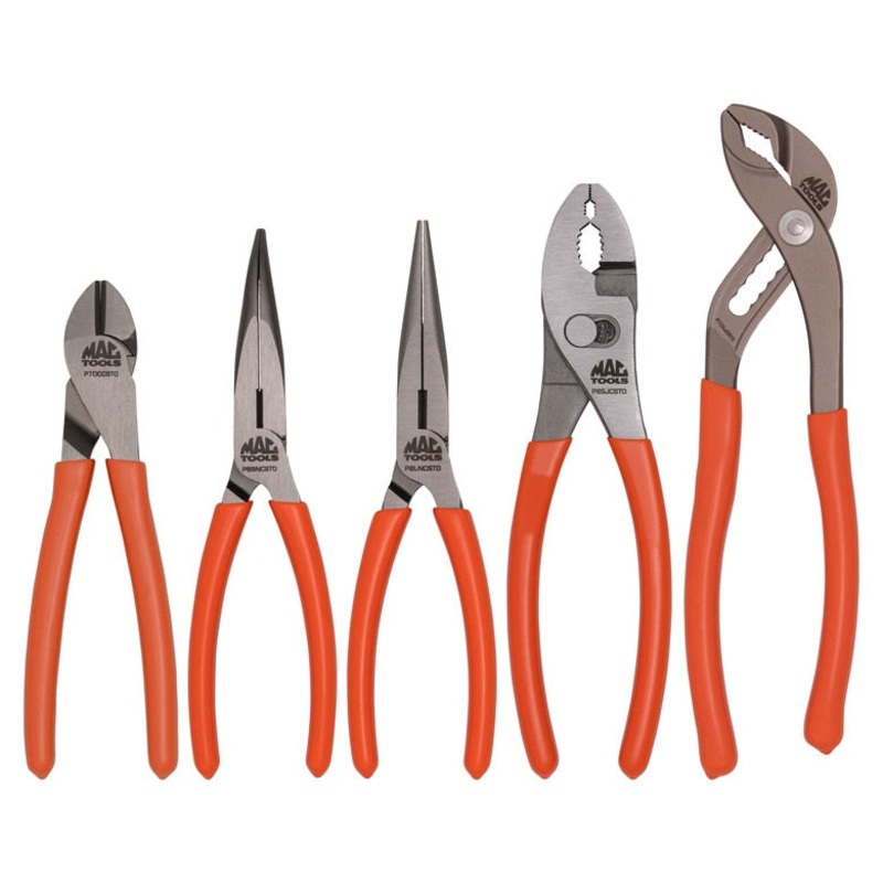 5-PC. Combo C.S.T. Pliers Set - Orange