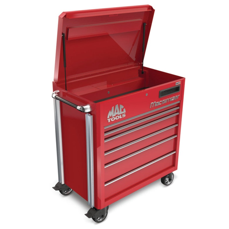 Macsimizer 6-Drawer Utility Cart - Firebrick Red