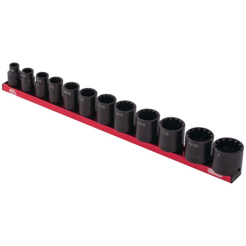 12-PC. 3/8 Drive SAE Spherical Impact Socket Set