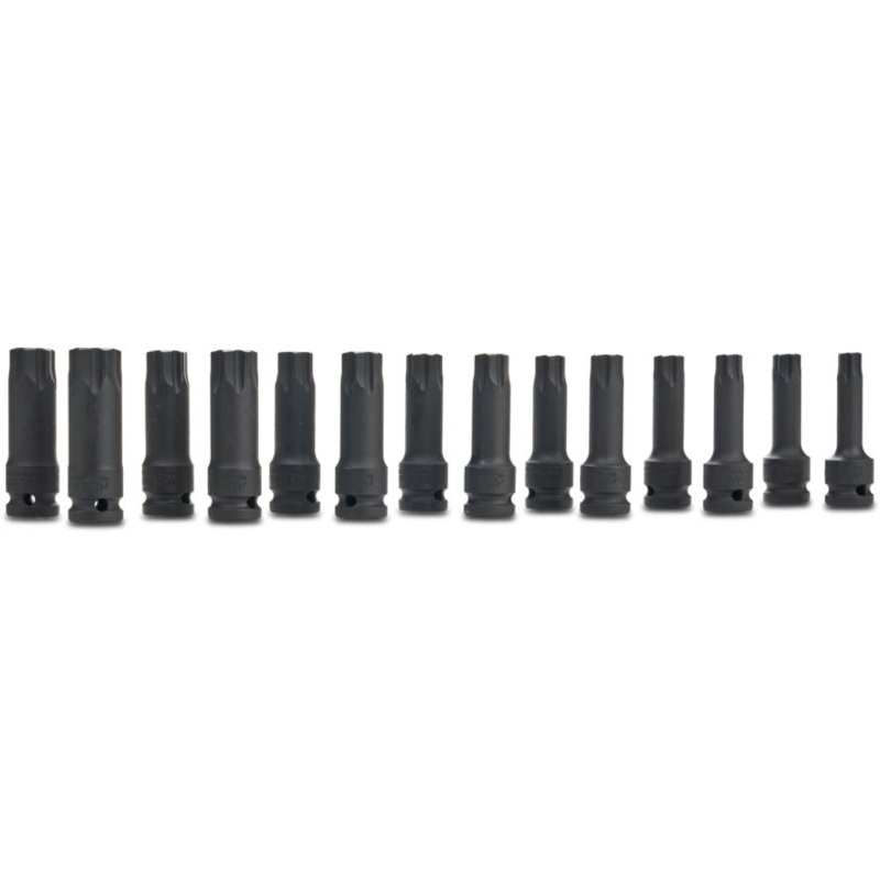 14-PC. 1/2" Drive R.B.R.T. Long Metric/SAE Impact Hex Set