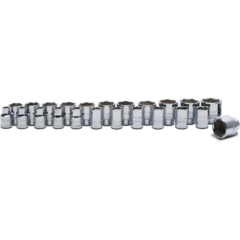 23-PC. 1/2" Drive Metric Socket Set - 6-PT.