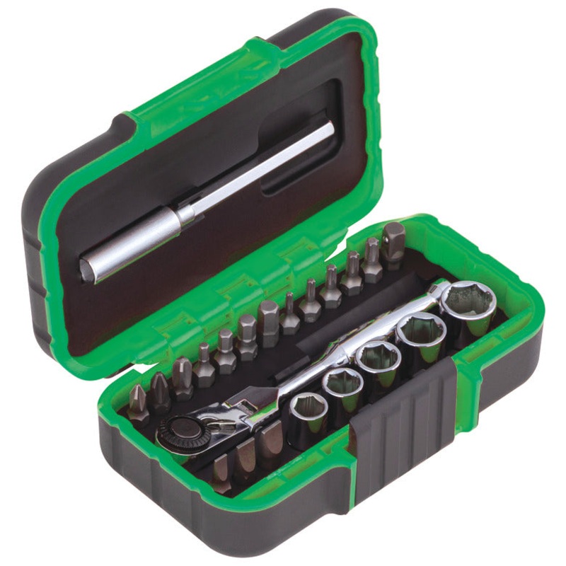 23-PC. 1/4" Drive Metric Precision Torque Micro Set - Hi-Vis Green