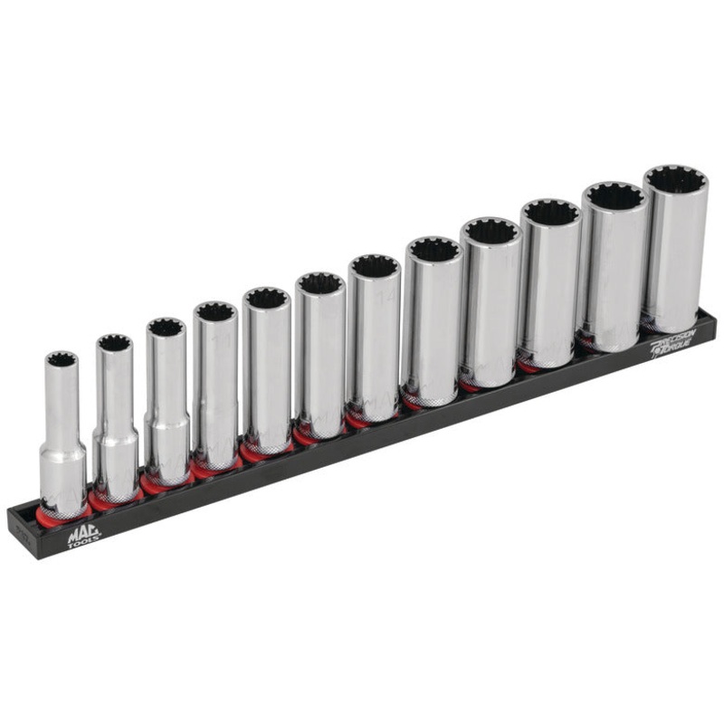 12-PC. 3/8 Drive Metric Spherical Deep Socket Set