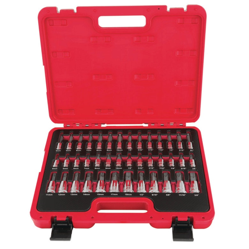 40-PC. 3/8" and 1/2"  Drive Metric R.B.R.T. Hex Bit Set