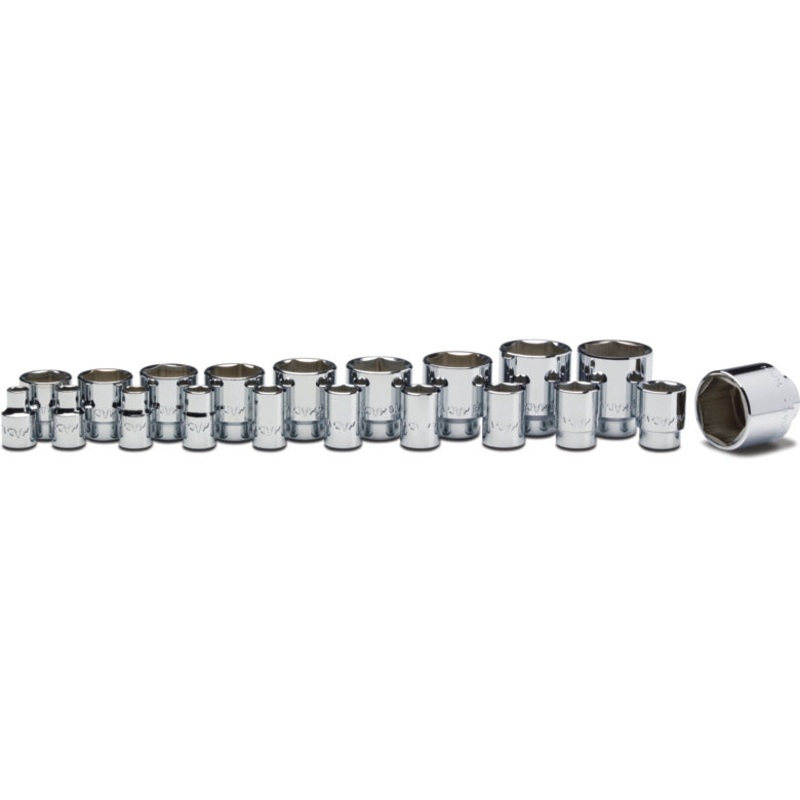 20-PC. 1/2" Drive SAE Socket Set - 6-PT.