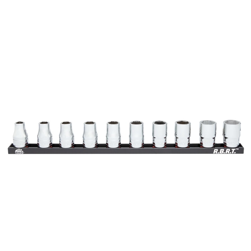 10-PC. 1/2" Drive Standard Metric R.B.R.T. Socket Set