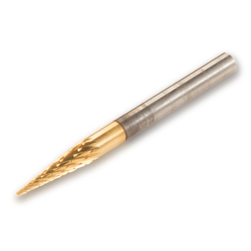 14 Cone Mini Titanium Nitride Coating Carbide Burr