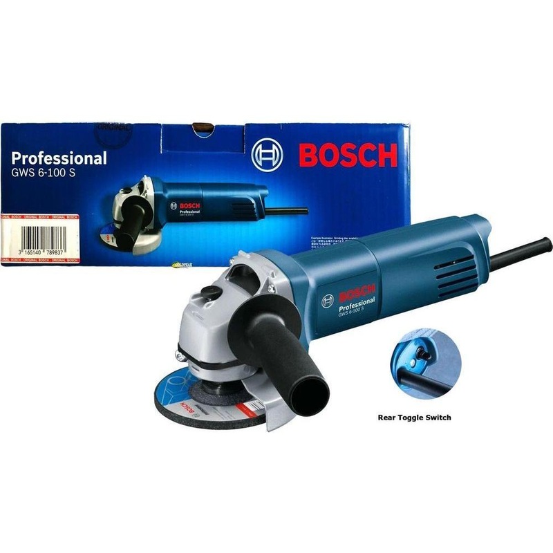 Bosch GWS 6-100 S Angle Grinder 4" (100mm) 710W [Rear Toggle Switch]