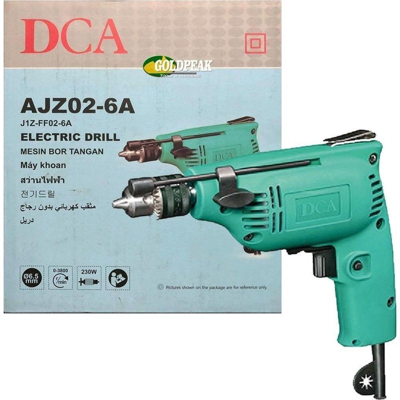 DCA AJZ02-6A Hand Drill with Belt Clip 6.5mm 230W