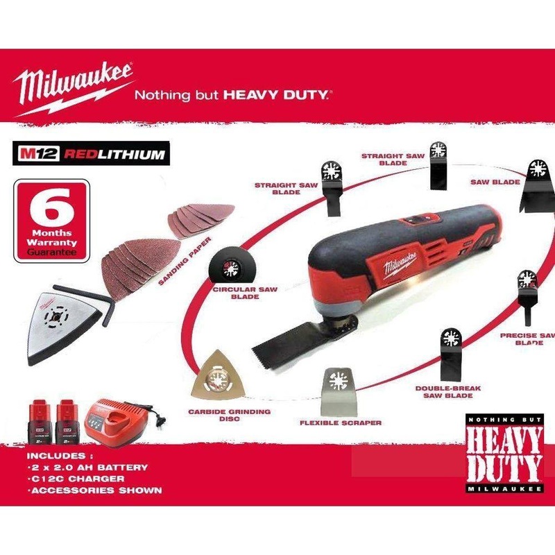 Milwaukee C12MT-S Cordless Oscillating Tool Kit Set