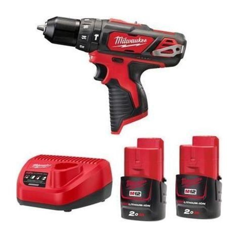 Milwaukee M12BPD-202C Cordless Hammer Drill Set