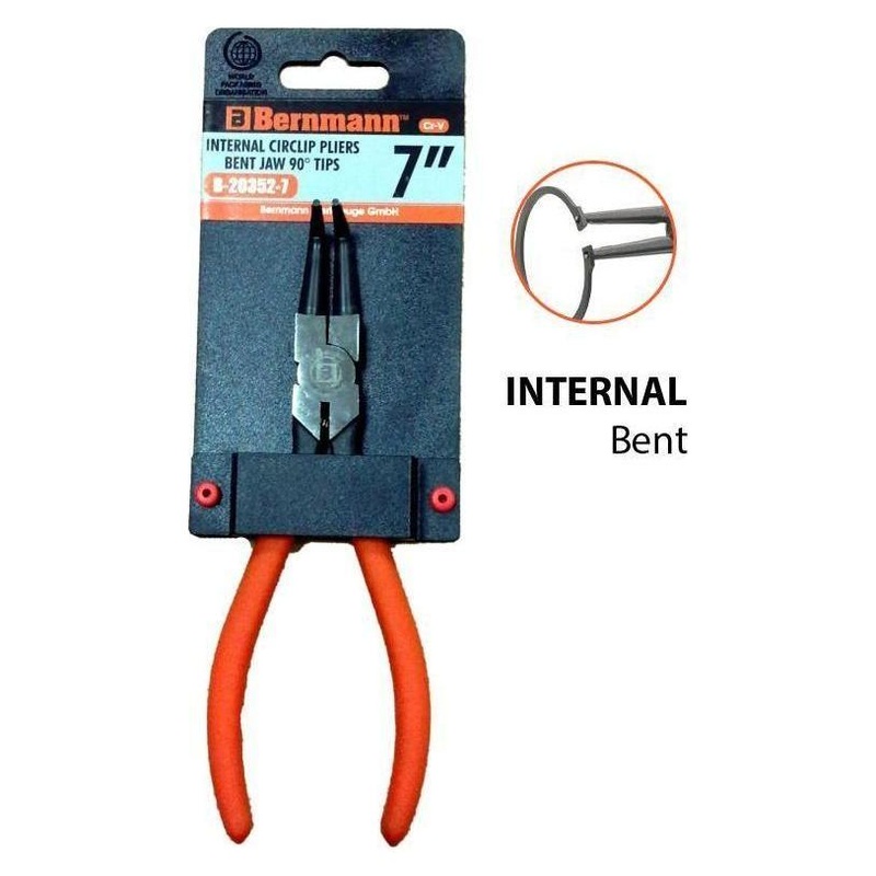 Bernmann Internal Snap Ring Pliers 7" (Bent Jaw)