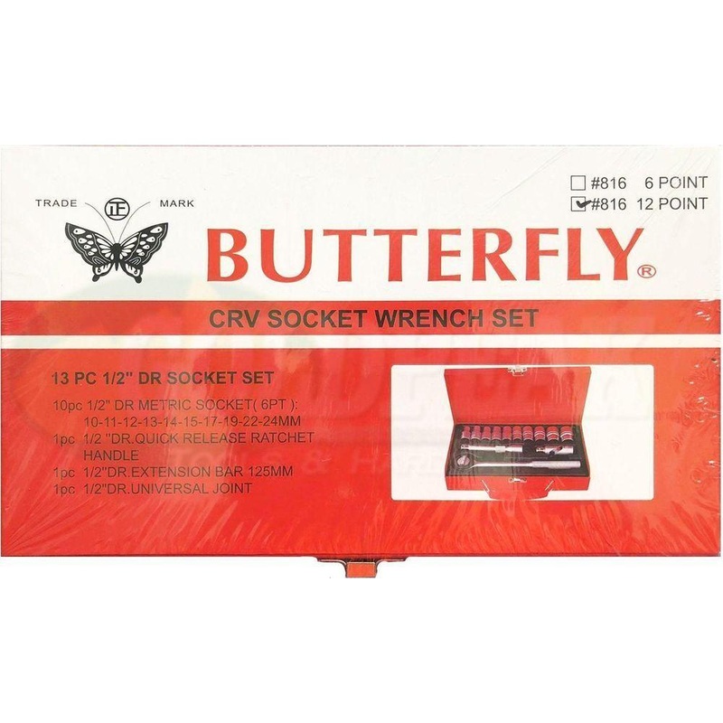 Butterfly Socket Wrench Set 13 PCS.