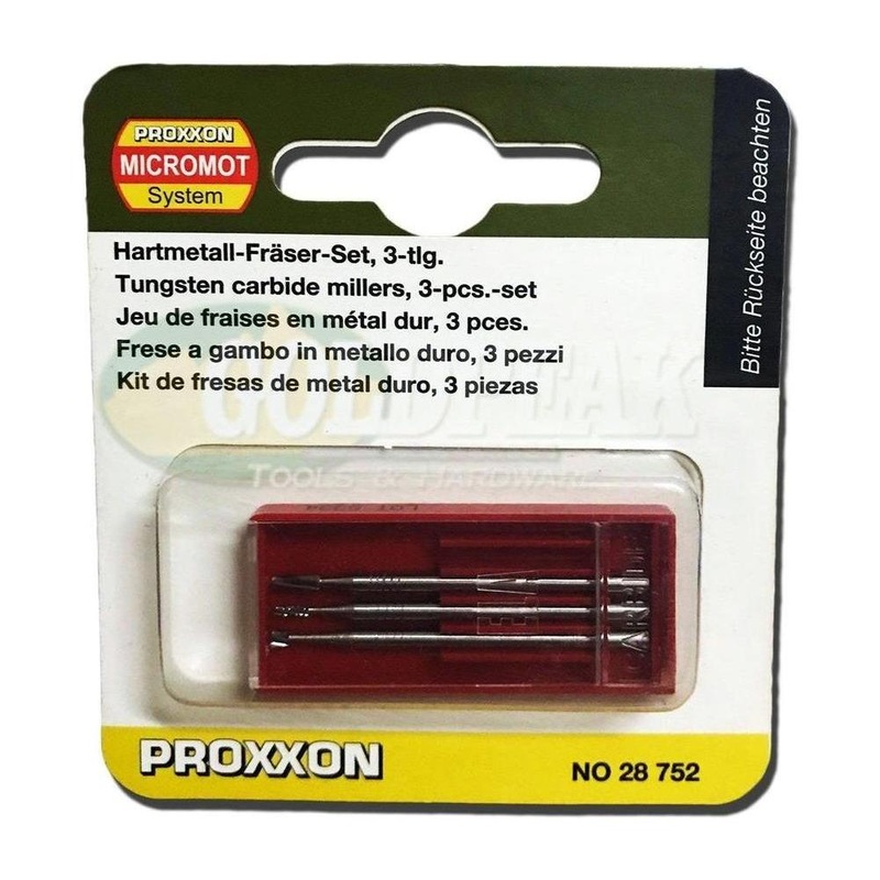 Proxxon 28-752 Tungsten Carbide Miller (3 pcs)