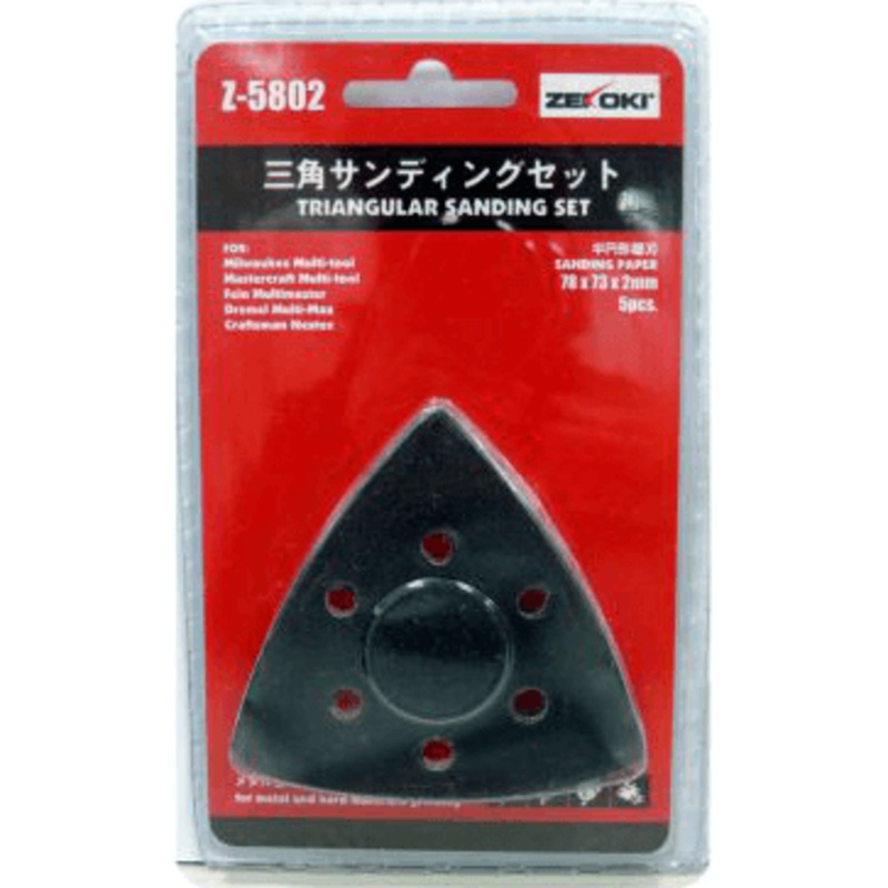 Zekoki Z-5802 Triangular Sanding Set 5pcs (For Oscillating Tool)