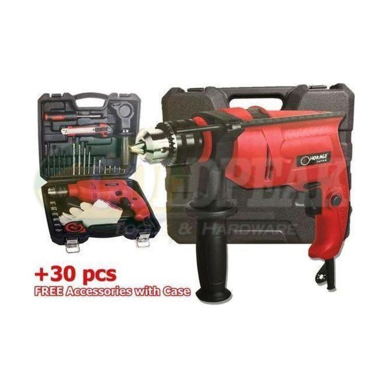 Hokage HKG-ID650K Hammer Drill with 30 pcs Tool Set
