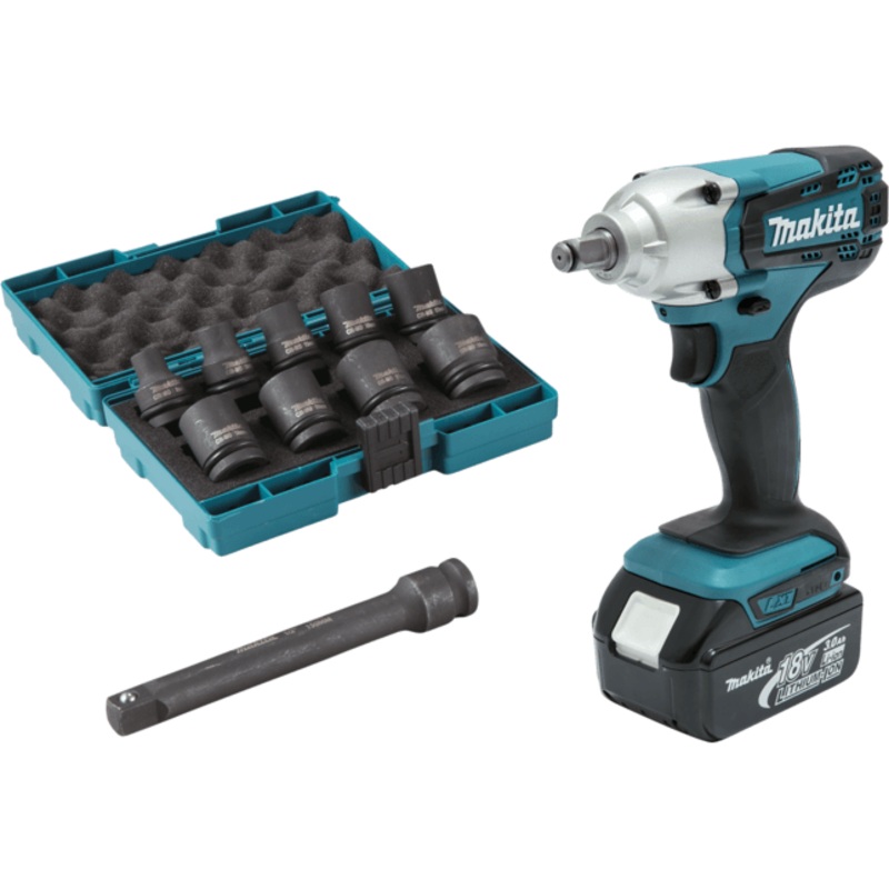 Makita DTW190JX1 18V Cordless Impact Wrench (LXT-Series)