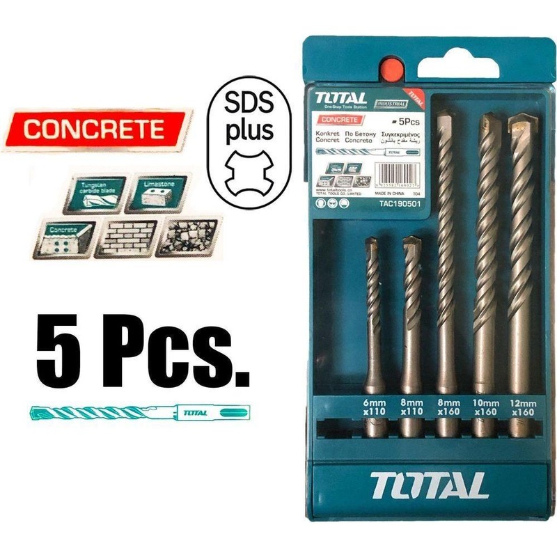 Total TAC190501 SDS-plus Drill Bit Set