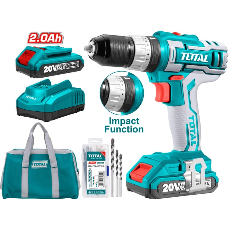 Total TIDLI2002 20V Cordless Hammer Drill