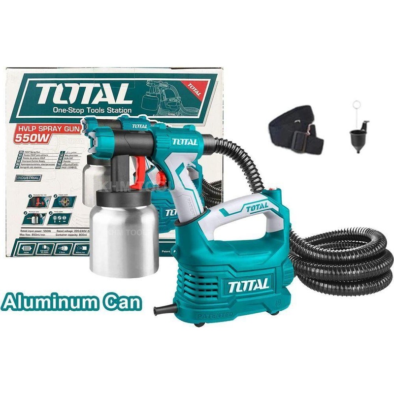 Total TT5006-2 Electric HVLP Paint Spray Gun (Aluminum Can) 550W