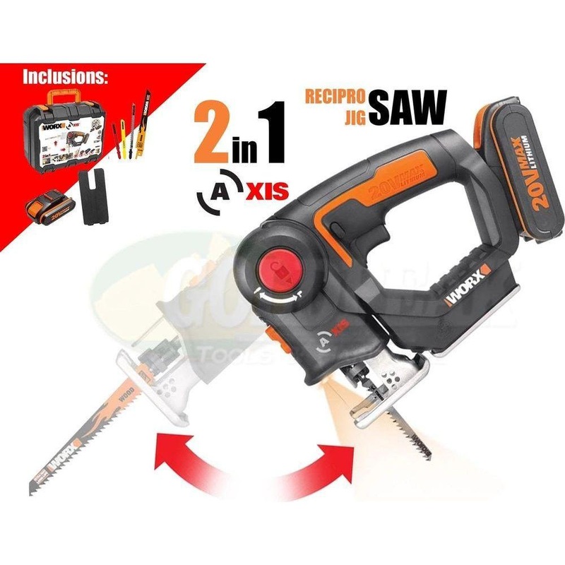 Worx WX550 20V (2in1 Saw) Cordless Reciprocating Saw / Jigsaw