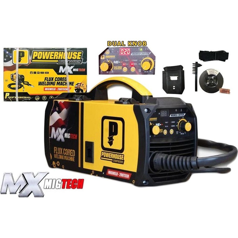 Powerhouse MIGWELD-200TECH MIG DC Inverter Welding Machine 200A (Fluxcored)