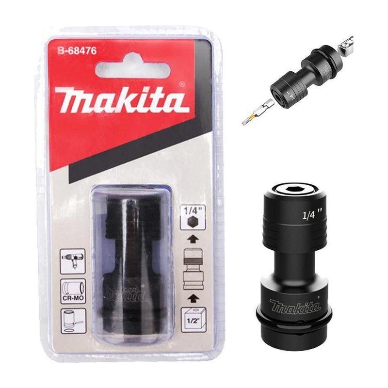 Makita B-68476 1/2" Drive Adapter to 1/4" Hex Attachment for Impact Wrench