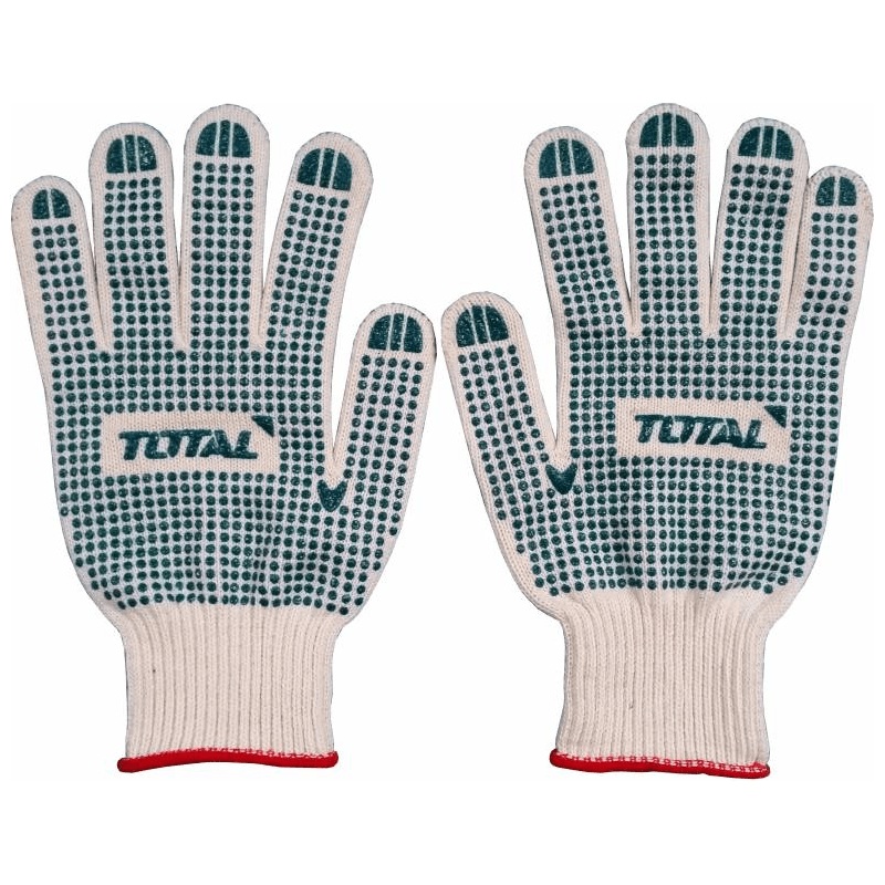 Total TSP11102 Knitted & PVC Dots Cotton Gloves