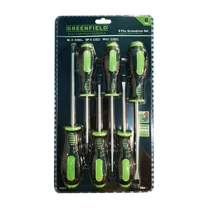 Greenfield 6pcs Screwdriver Set