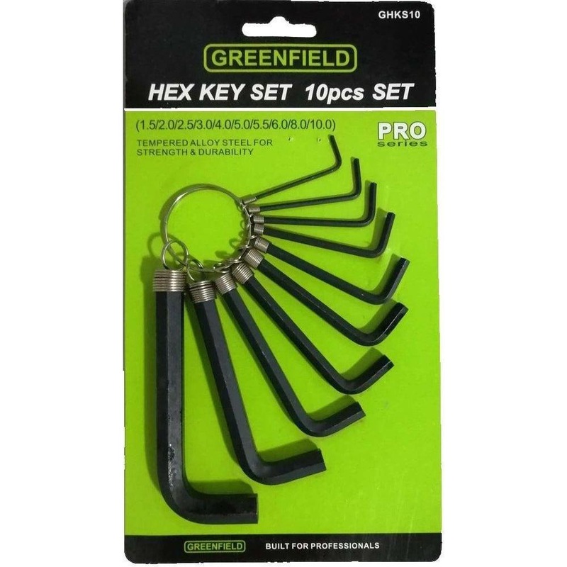 Greenfield Hex Allen Key Wrench Set