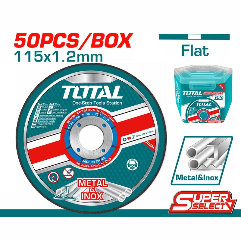 TOTAL TOOLS  Abrasive metal cutting disc 4-1/2 - TAC22111550