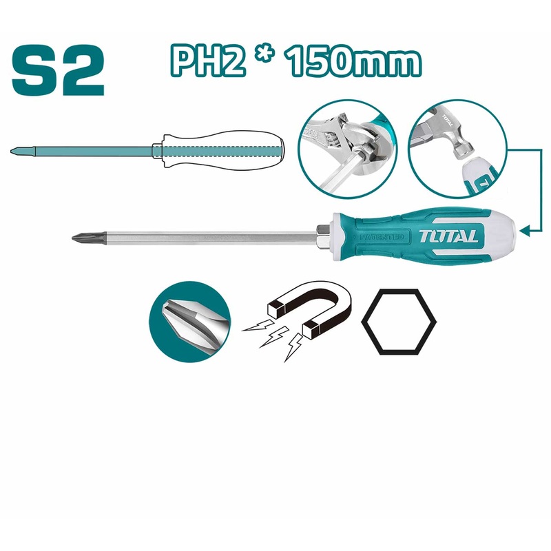 TOTAL TOOLS Phillips go-through screwdriver-THGSPH21506