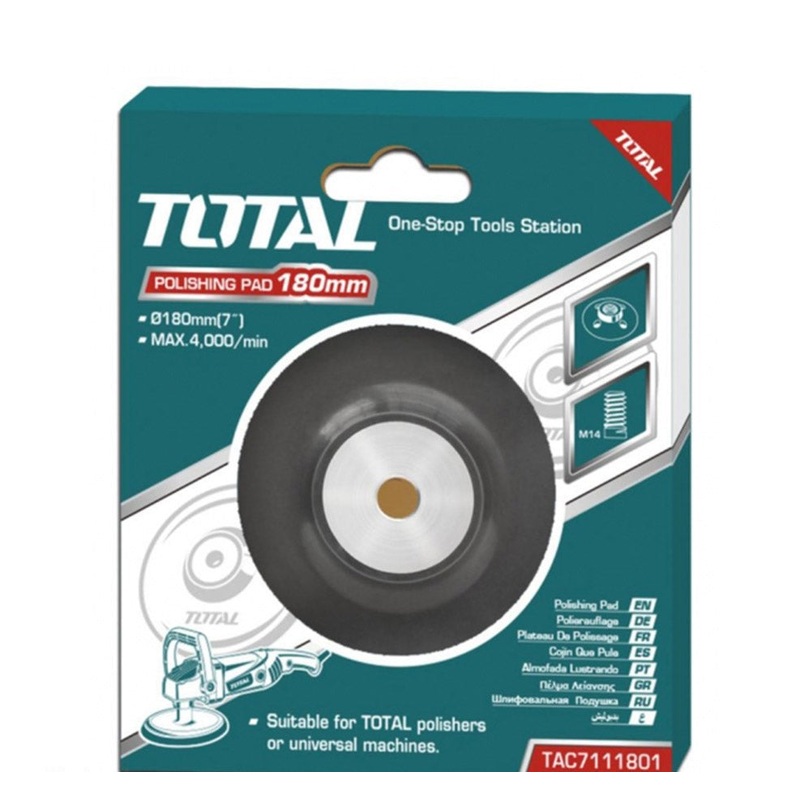 TOTAL TOOLS Polishing pad with flange 180mm - TAC7111801