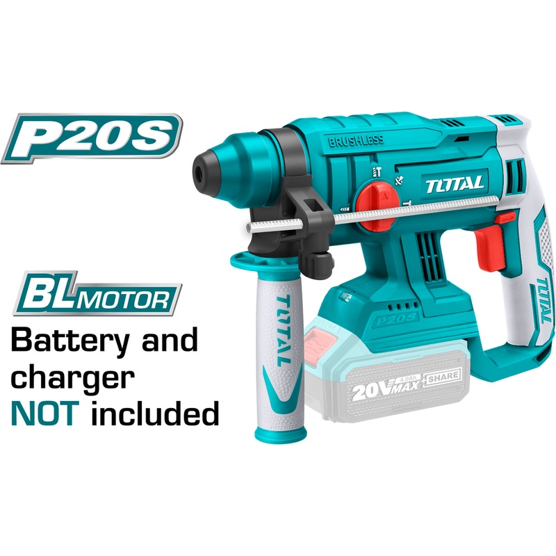 Total TRHLI2201 20V Cordless Brushless SDS-plus Rotary Hammer (Bare)