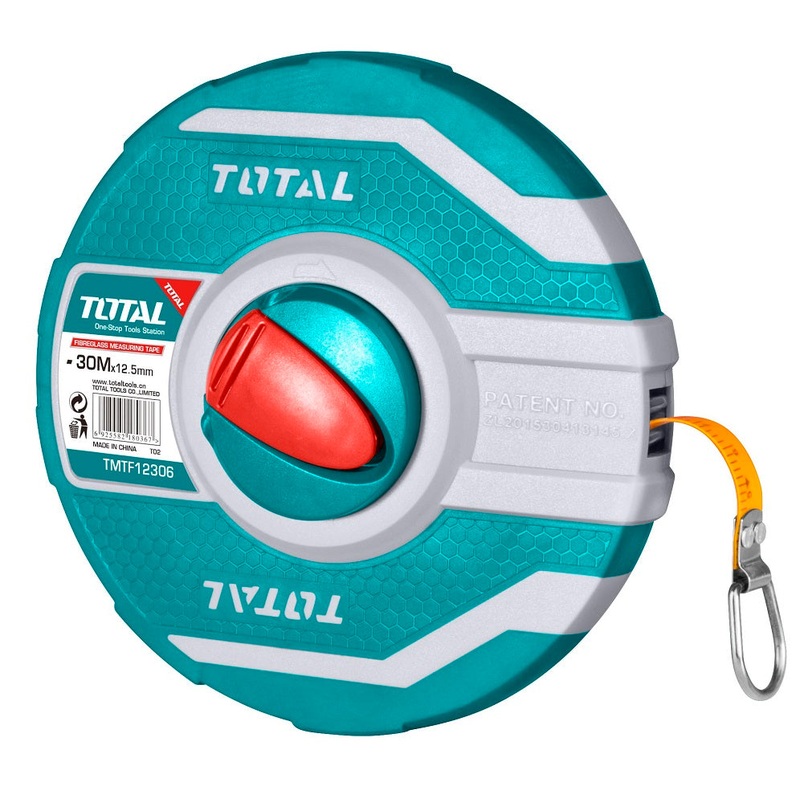 TOTAL TOOLS Fibreglass measuring tape 30m x 12.5mm - TMTF12306