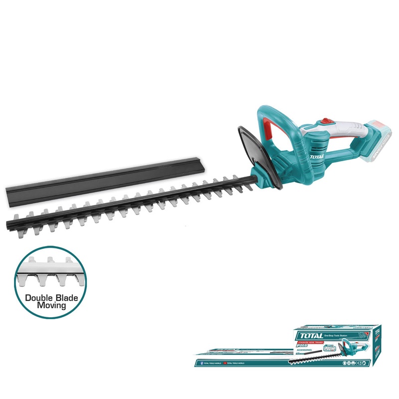 TOTAL TOOLS LithiumIon hedge trimmer 20V / Blade length 450mm(18") - THTLI2001