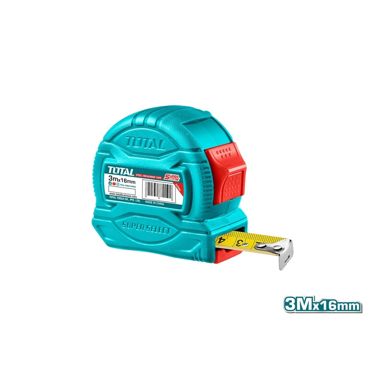 TOTAL TOOLS Steel measuring tape 3m x 16mm - TMT34316M