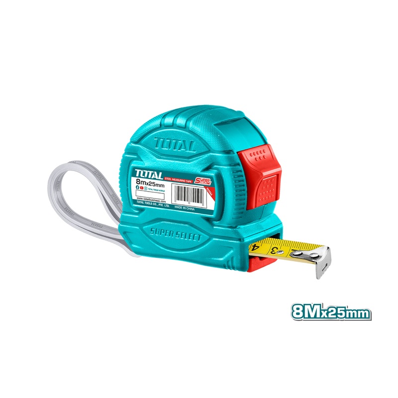 TOTAL TOOLS Steel measuring tape 8m x 25mm -TMT34825M
