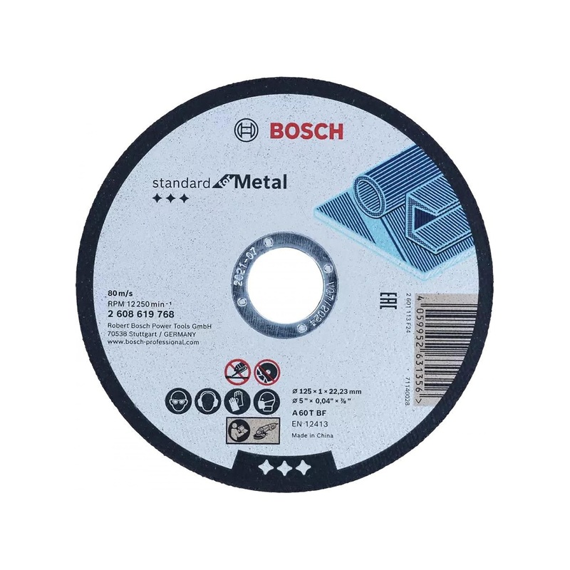 BOSCH Metal Cutting Disc 5" inch Thickness 1 mm-2608619768