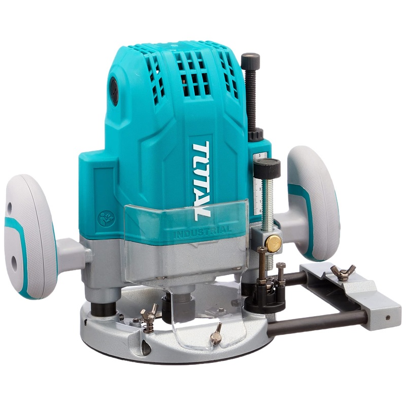 TOTAL TOOLS Electric Router 1600W / Collet 6mm,8mm,12mm / Plunge 0-60mm - TR111216