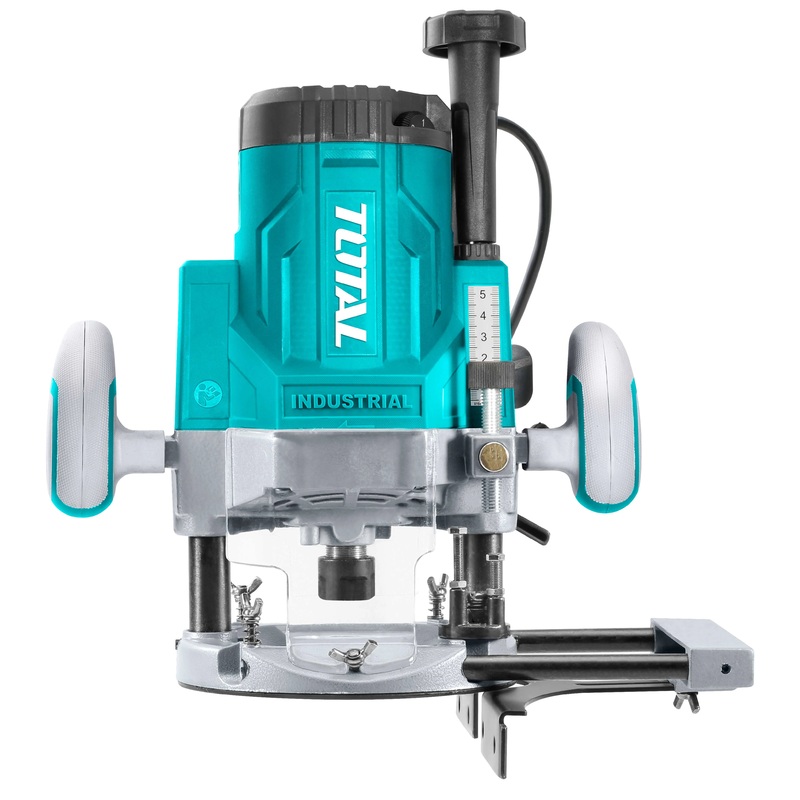 TOTAL TOOLS Electric Router 2200W / Collet 6mm,8mm,12mm / Plunge 0-60mm - TR111226