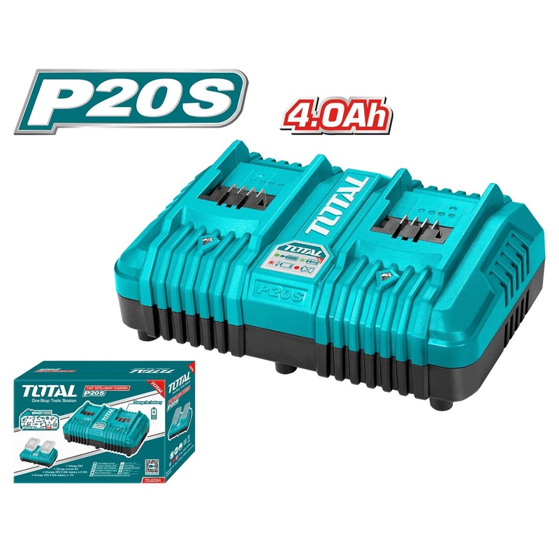 TOTAL TOOLS Fast intelligent charger 20V (4A) - TCLI2024