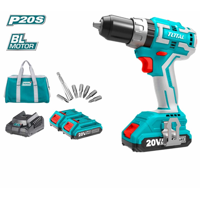 TOTAL TOOLS Lithium-Ion Brushless impact drill /20V / Max.torque:60NM - TIDLI20608