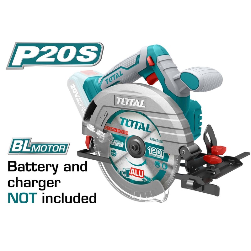TOTAL TOOLS Lithium-Ion circular saw 20V / Blade 165mm - TSLI1651